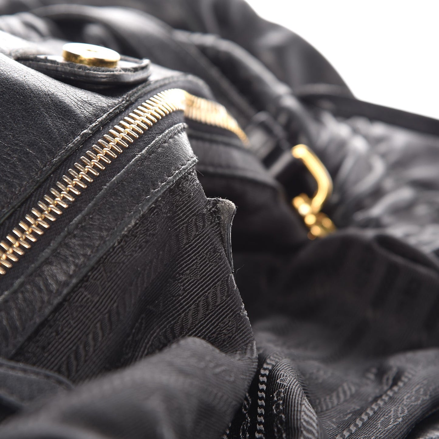 Nappa Gaufre Tote Black