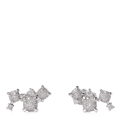 David Yurman 18K White Gold Diamond Precious Chatelaine Climber Earrings 1 of 5
