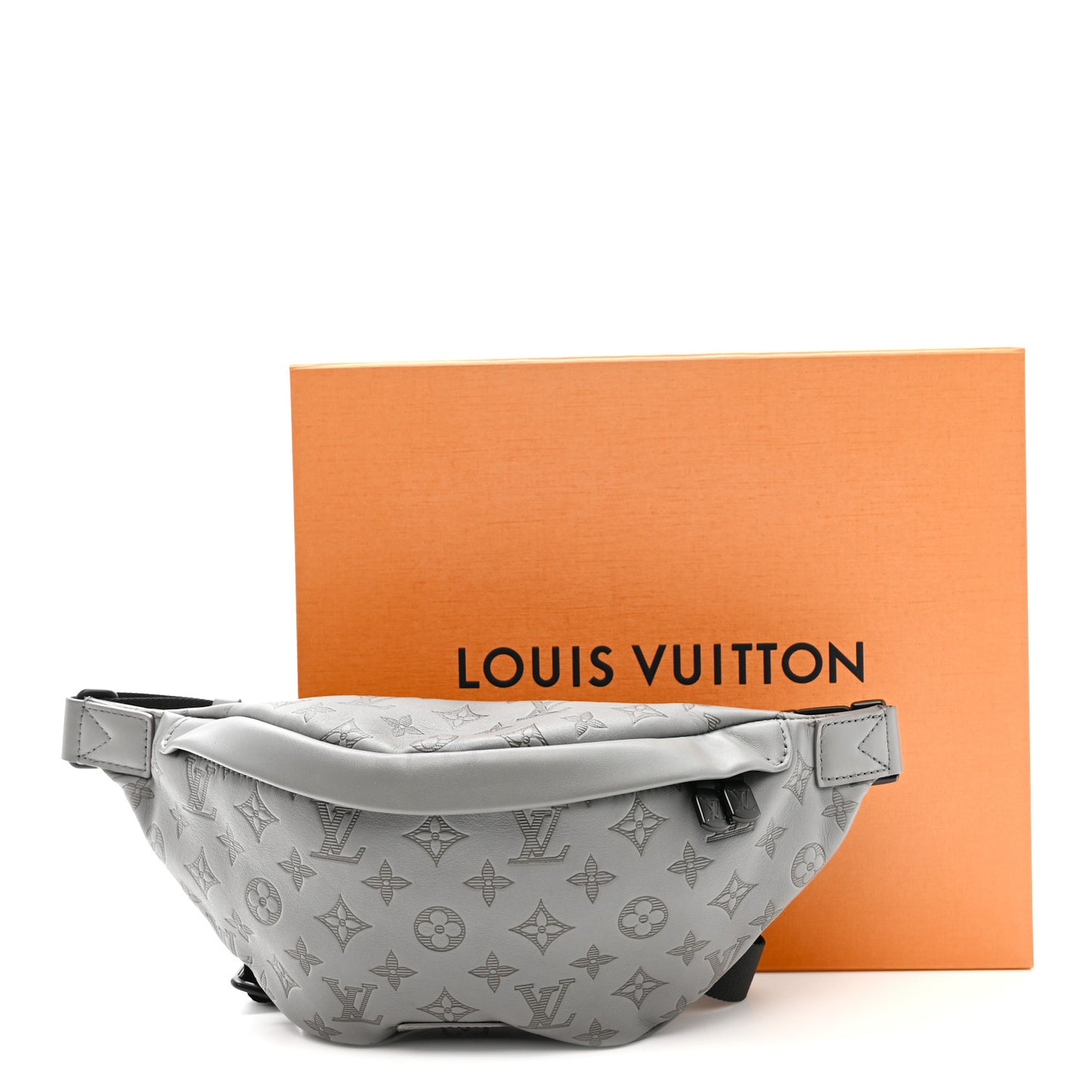 Calfskin Monogram Shadow Discovery Bumbag PM Gray
