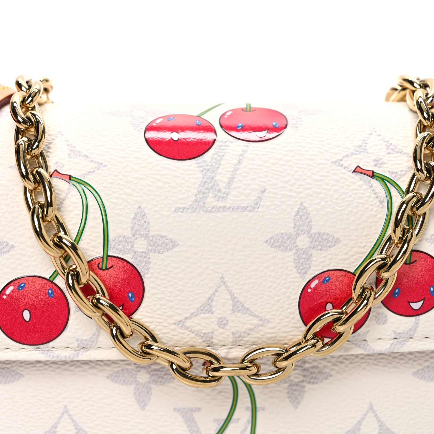 Louis Vuitton LV X TM Monogram Cerises Ivy Wallet On Chain White 7 of 9