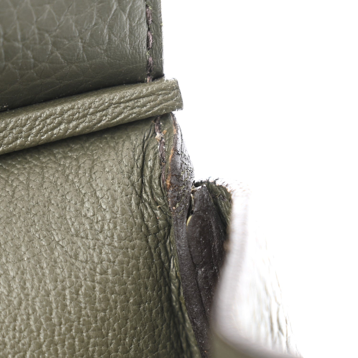 Hermes Taurillon Clemence Birkin 35 Vert De Gris 12 of 12