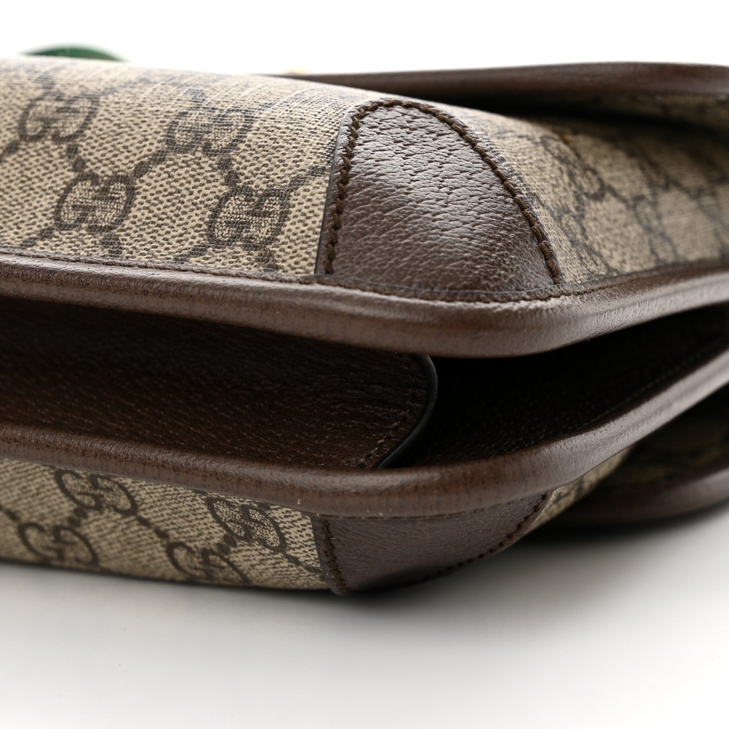 Gucci GG Supreme Monogram Web Small Neo Vintage Double Flap Messenger Bag Beige New Acero 10 of 11