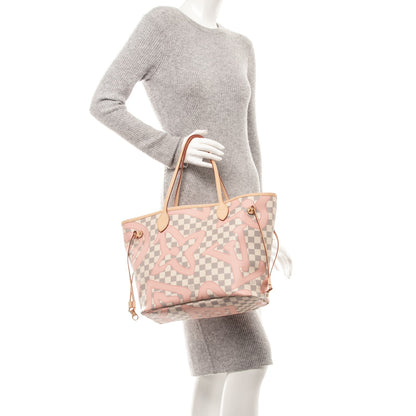 Louis Vuitton Damier Azur Tahitienne Neverfull MM 2 of 10