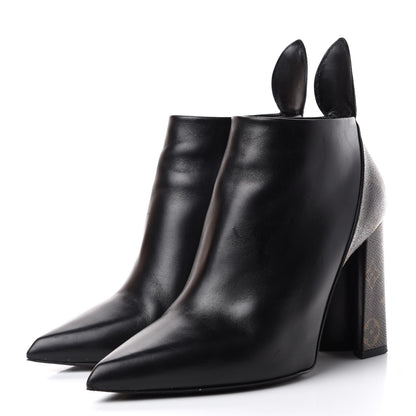 Louis Vuitton Calfskin Monogram Rodeo Queen Low Ankle Boots 39.5 Black 3 of 10