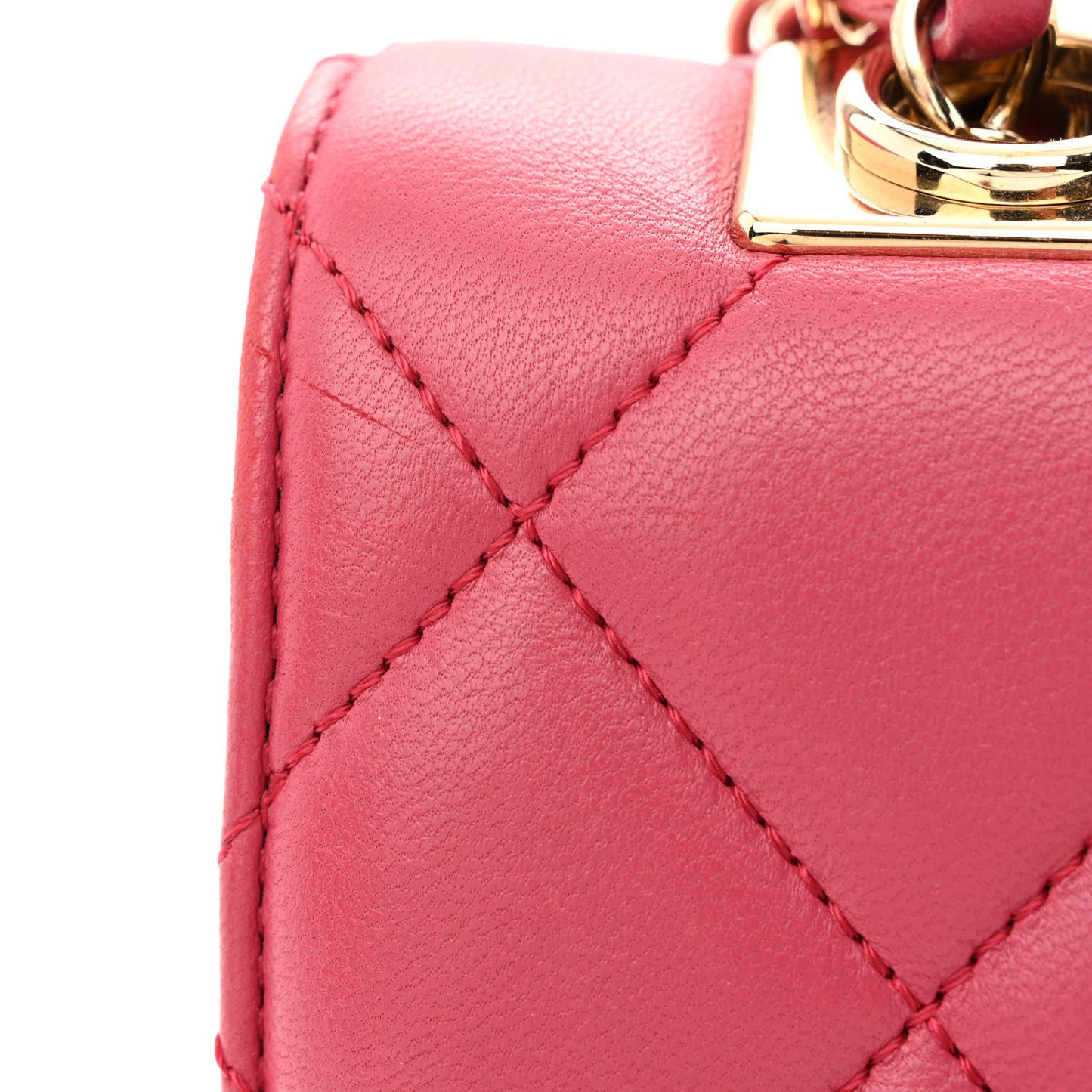 Lambskin Quilted Medium Trendy CC Flap Pink