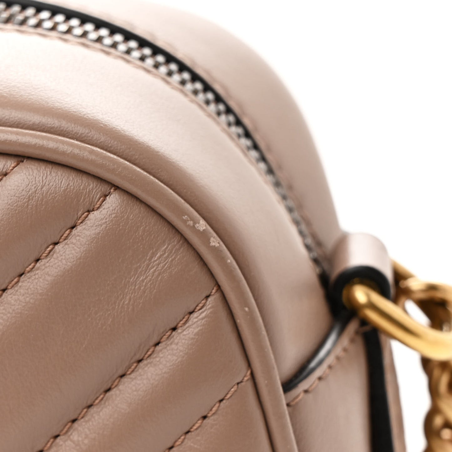 Calfskin Matelasse Small GG Marmont Chain Shoulder Bag Porcelain Rose