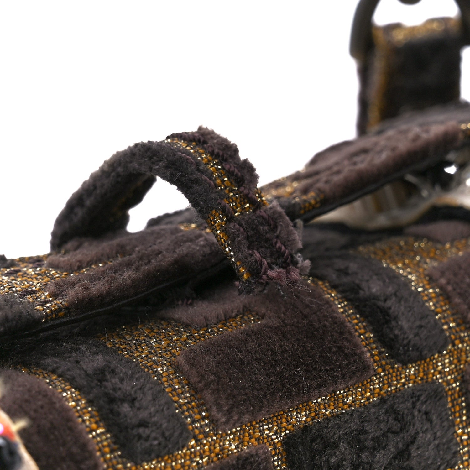 Fendi Velvet FF Beaded Embellished B Bag Multcolor 13 of 14