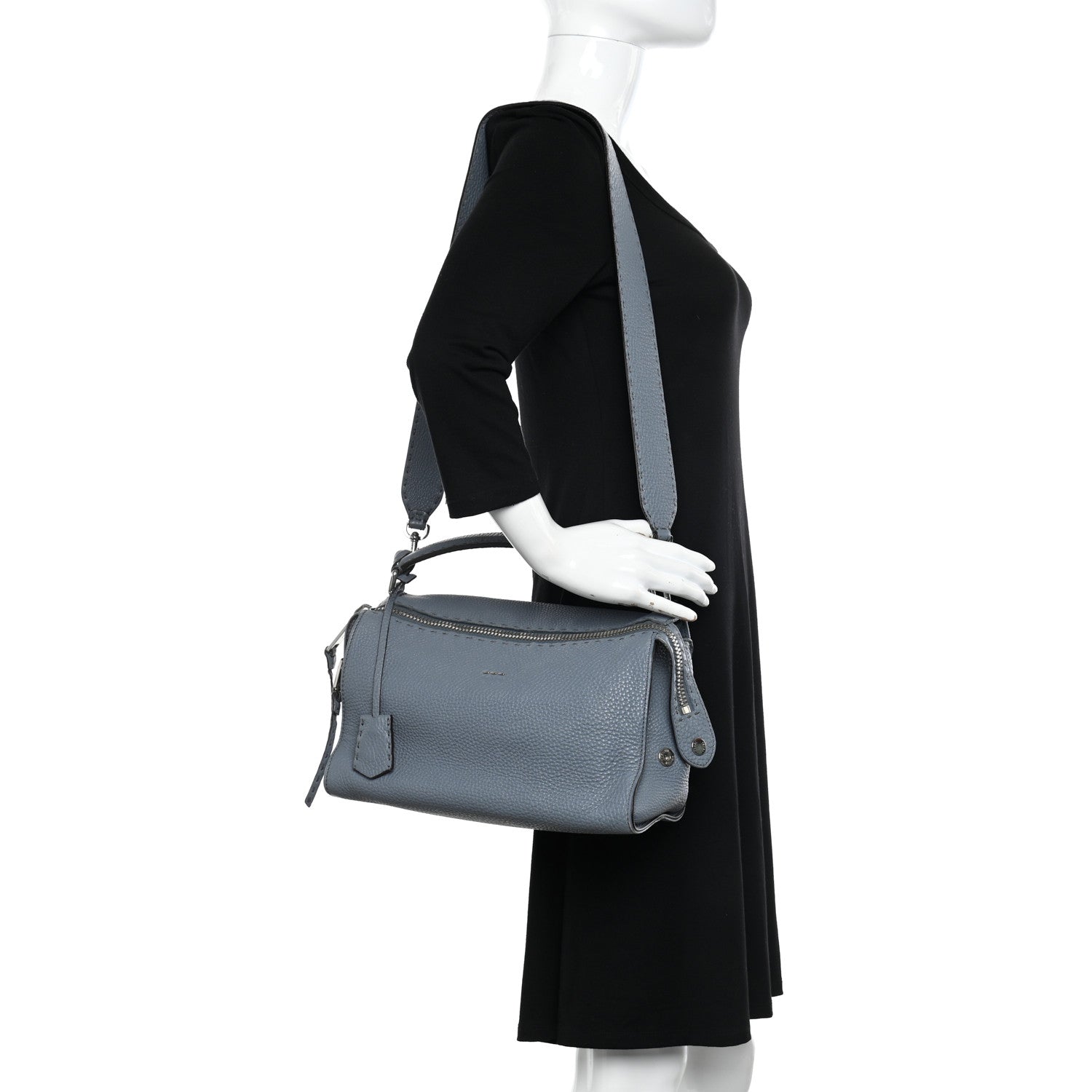 Fendi Cuoio Romano Selleria Lei Boston Tote Nube 2 of 14