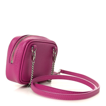 Saint Laurent Grain De Poudre Matelasse Monogram Baby Lou Camera Bag Electric Fuxia 3 of 11