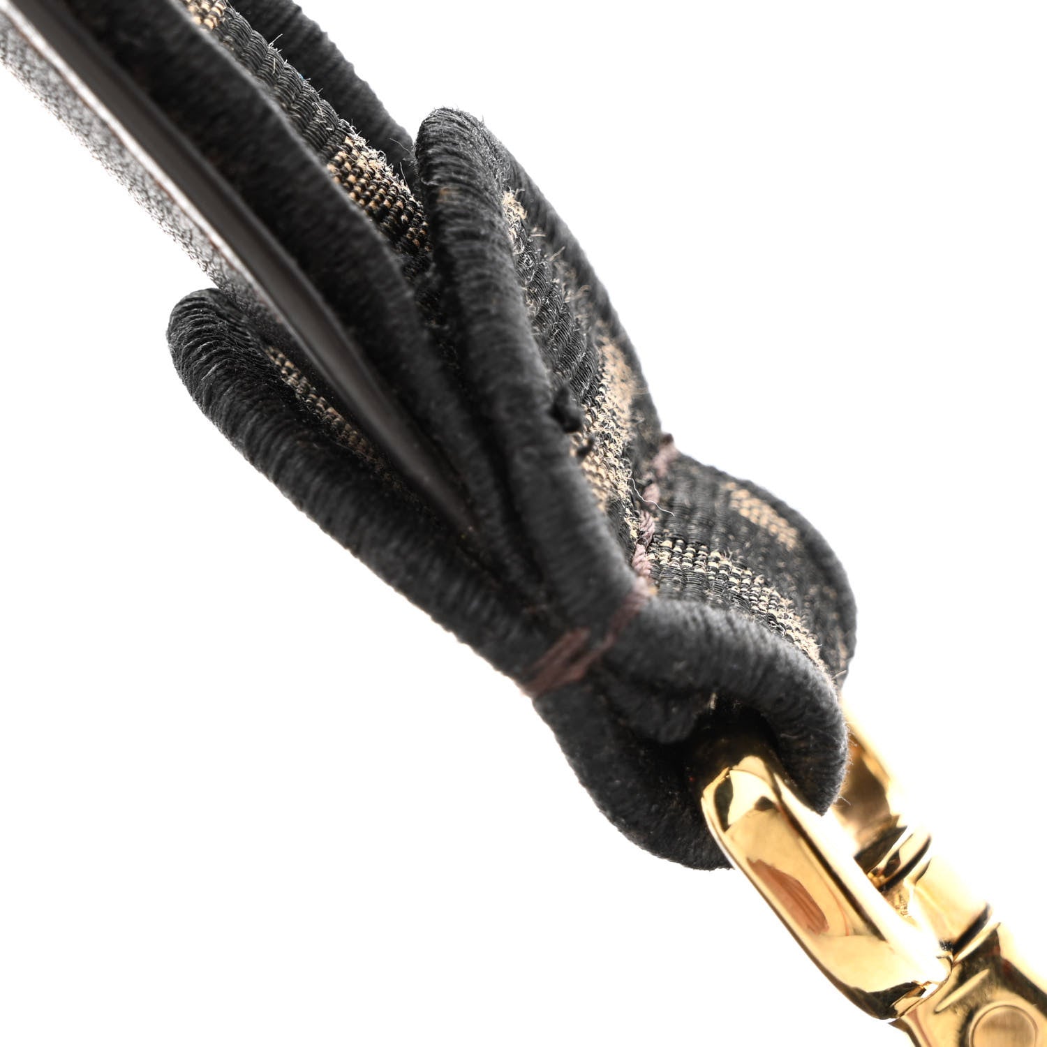 Fendi Fabric Jacquard FF 1974 Medium Baguette Tobacco Moro Black 14 of 15