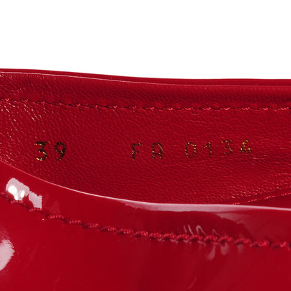 Louis Vuitton Patent Calfskin Oxford Ballerina Flats 39 Rouge 8 of 8