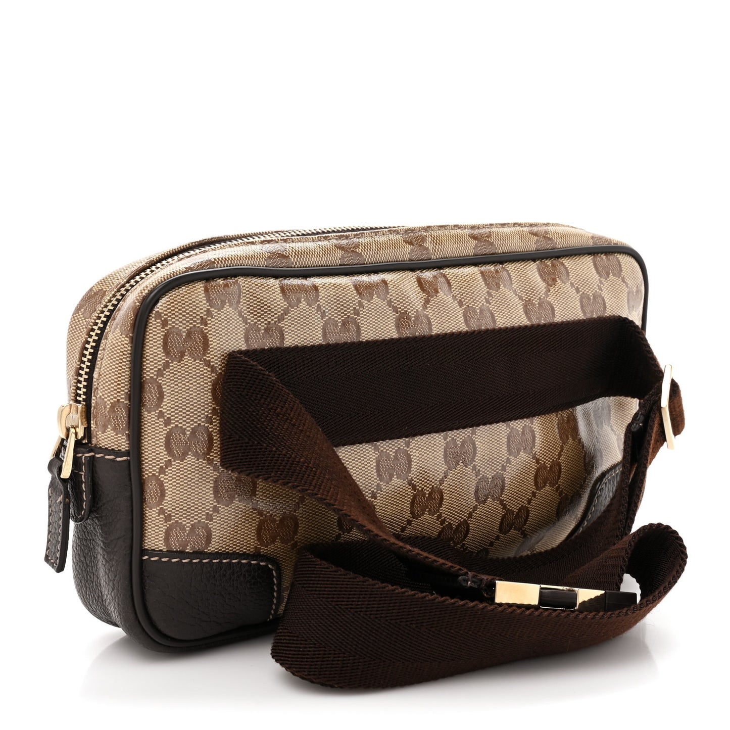 Crystal Monogram Belt Bag Brown