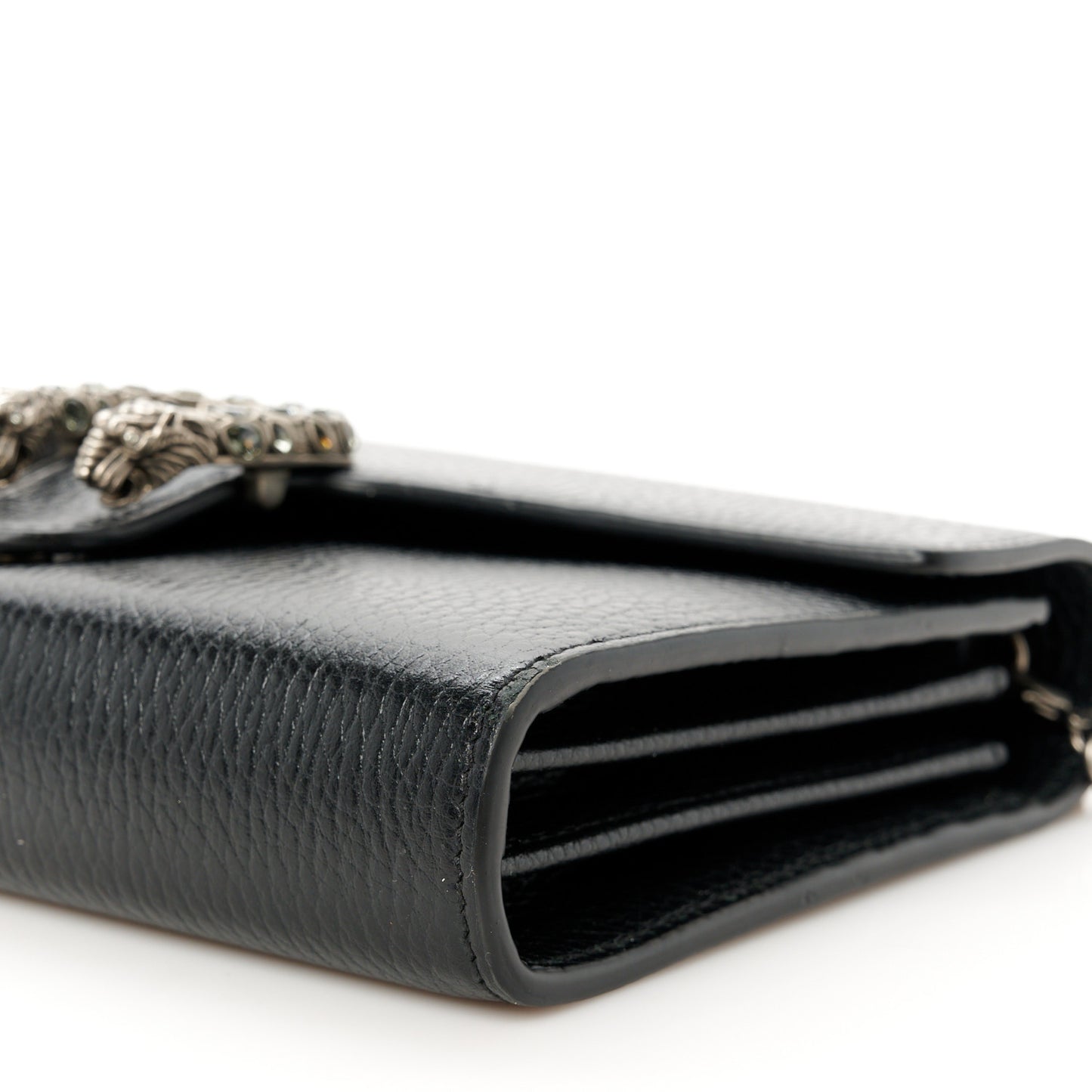 Calfskin Mini Dionysus Chain Wallet Black