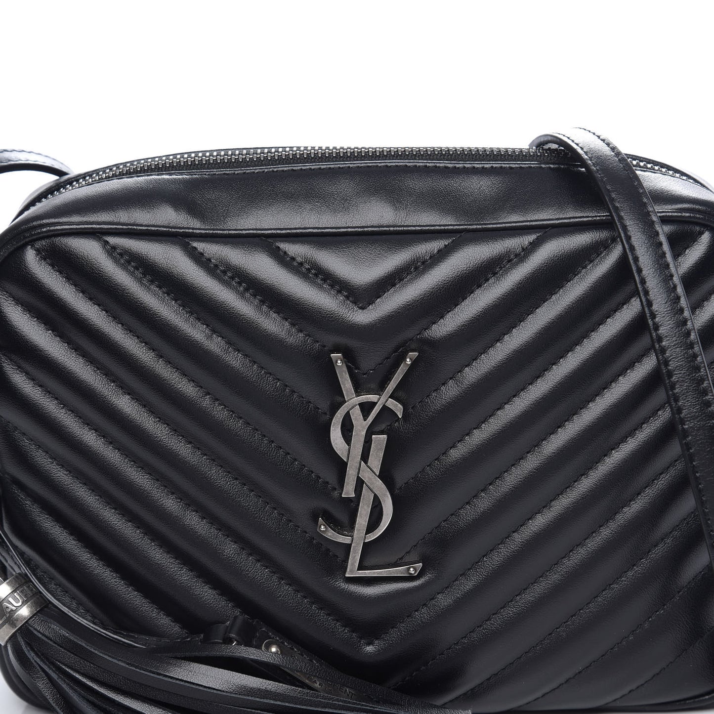 Calfskin Matelasse Monogram Lou Camera Bag Black