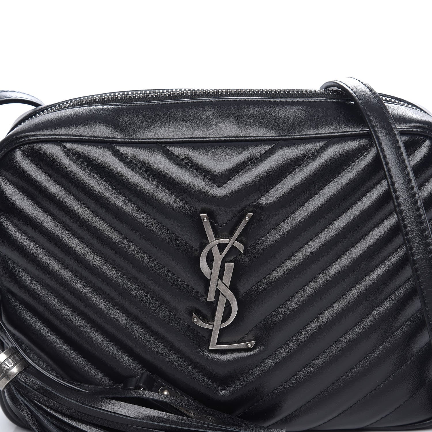 Saint Laurent Calfskin Matelasse Monogram Lou Camera Bag Black 9 of 9