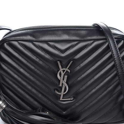 Saint Laurent Calfskin Matelasse Monogram Lou Camera Bag Black 9 of 9