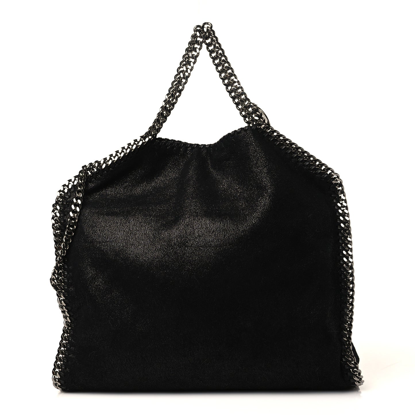 Shaggy Deer Small Falabella Fold Over Tote Black