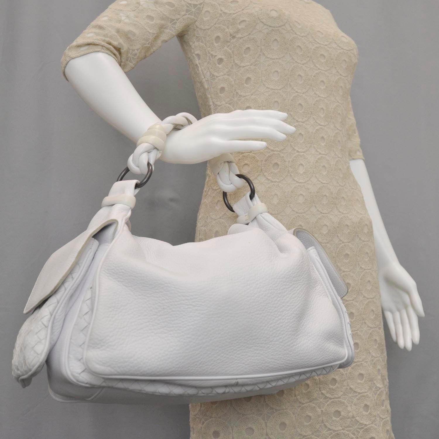 Bottega Veneta Cervo Cocker Hobo Bianco White 2 of 9