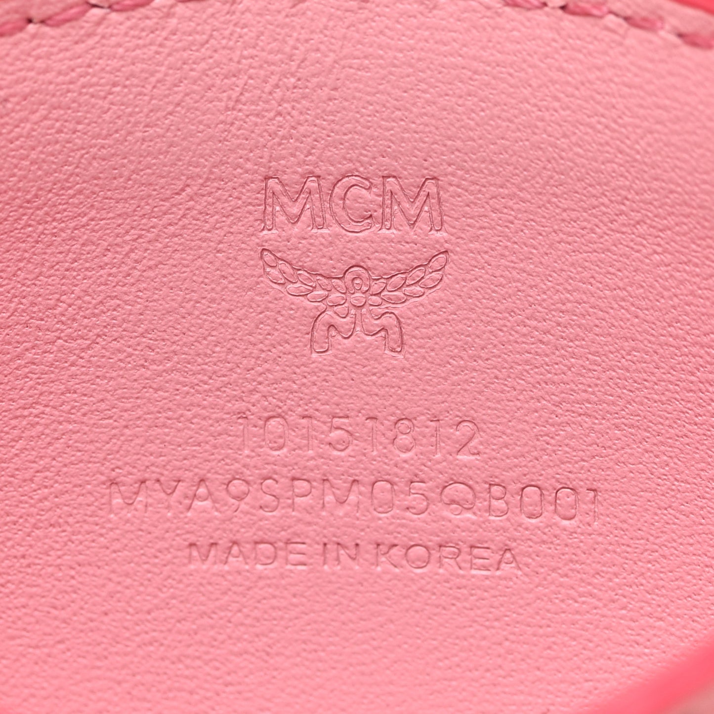 Patent Monogram Card Case Pink