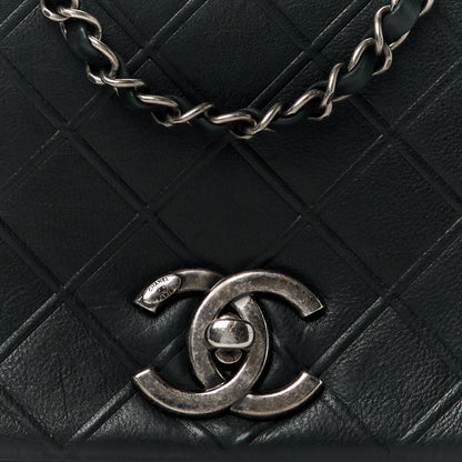 Chanel Calfskin Diamond Embossed New Chic Flap Black 10 of 12
