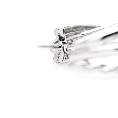 David Yurman 18K White Gold Diamond Paveflex Shrimp Earrings 4 of 4