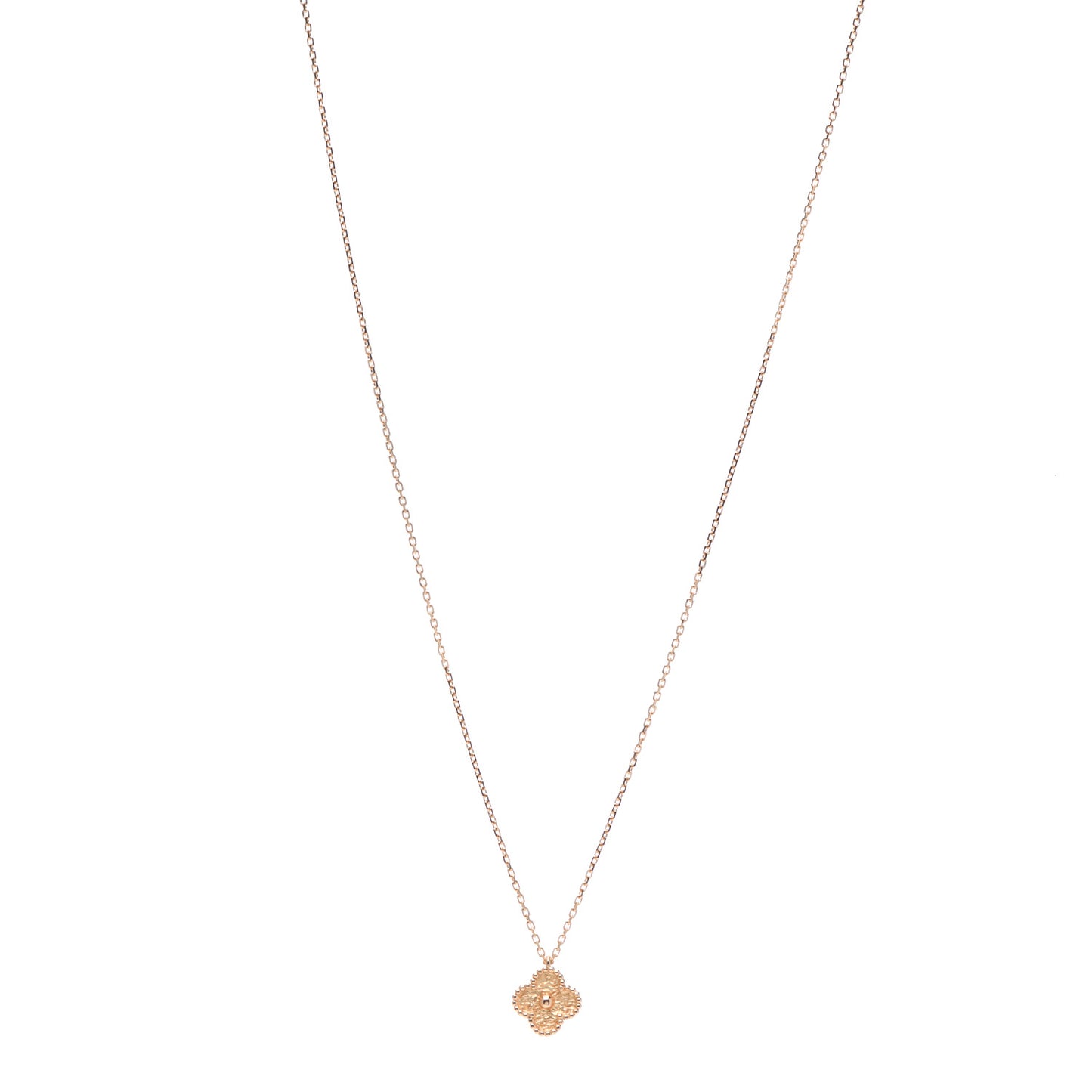 18K Rose Gold Sweet Alhambra Pendant Necklace