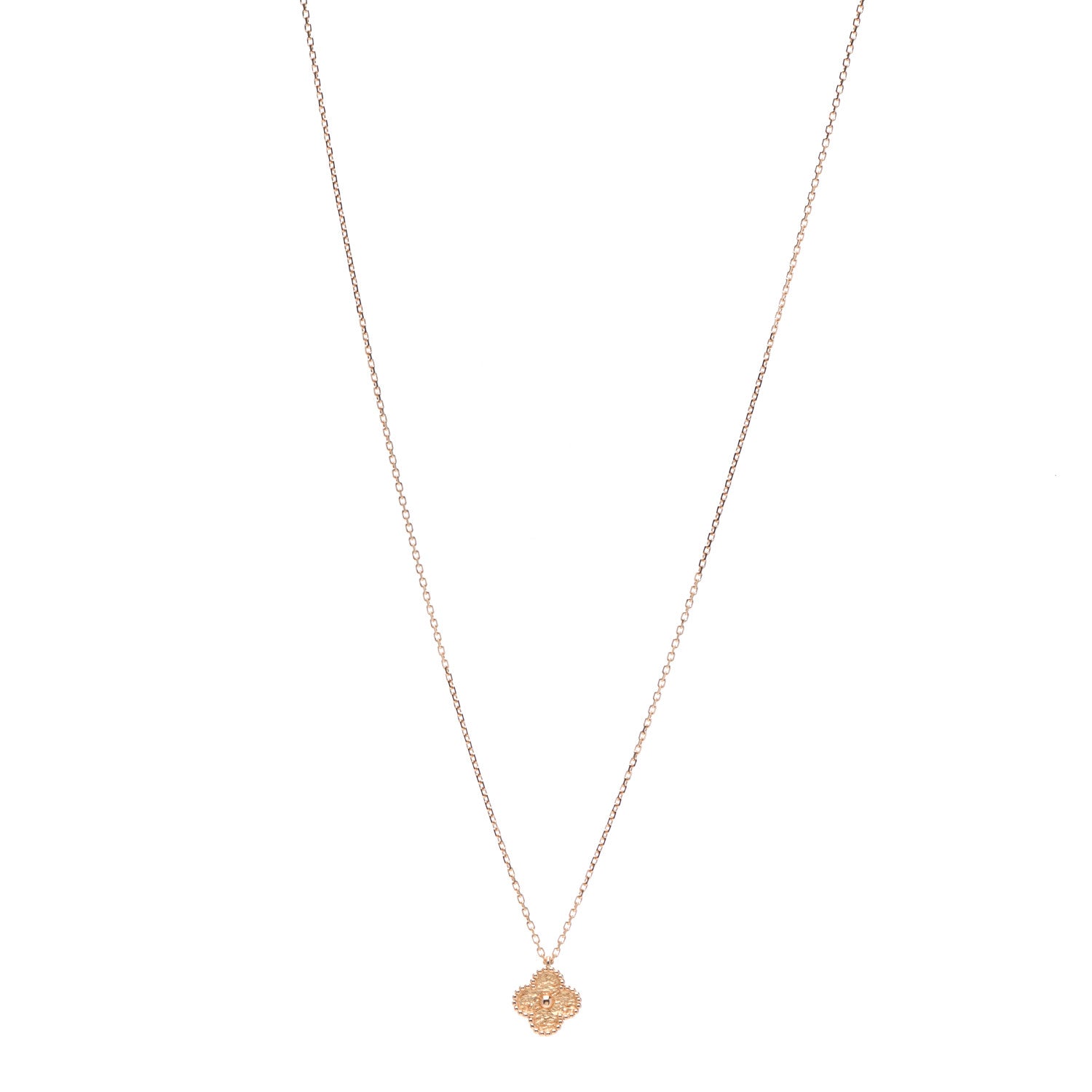Van Cleef & Arpels 18K Rose Gold Sweet Alhambra Pendant Necklace 1 of 6