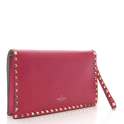 Valentino Garavani Nappa Rockstud Wristlet Clutch Fuxia 3 of 11