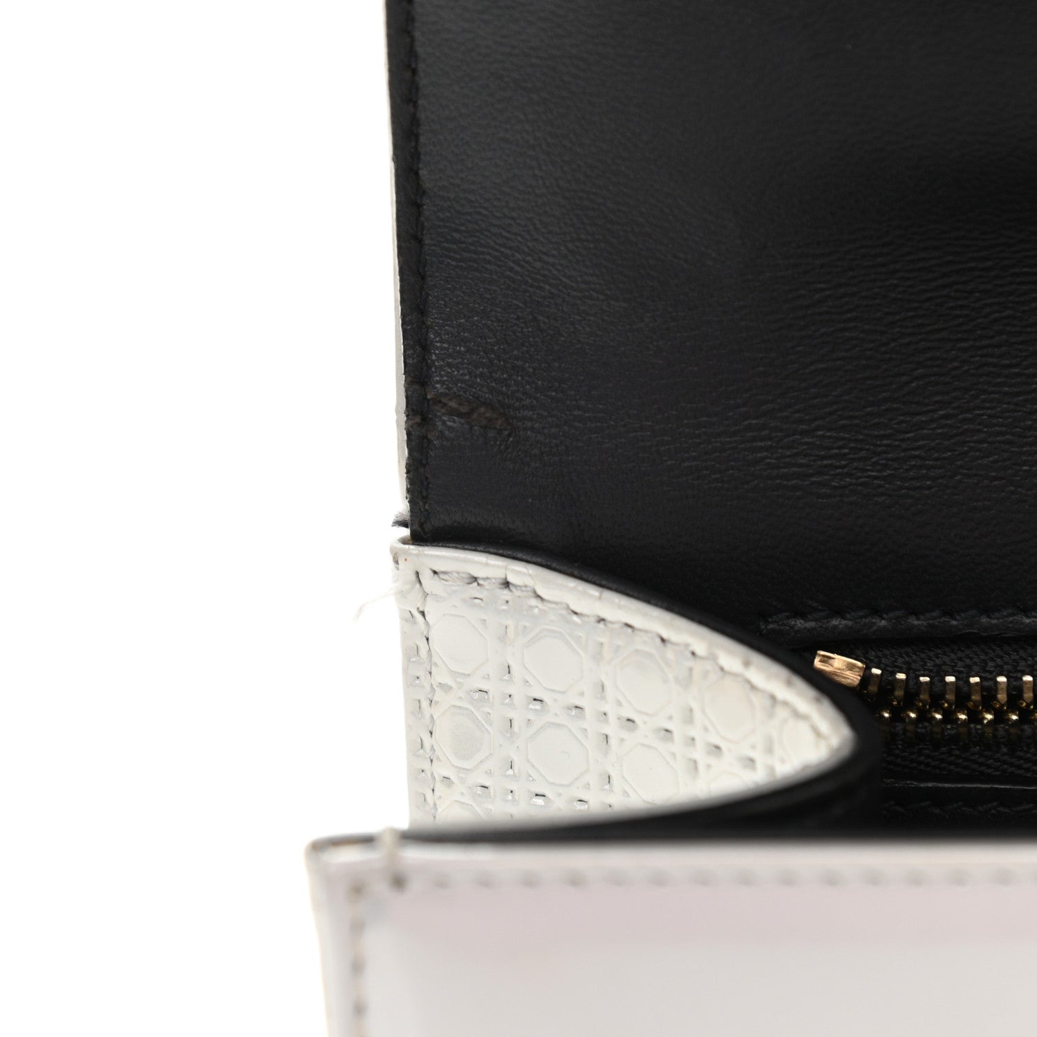 Christian Dior Patent Micro-Cannage Medium Diorama Flap Bag White 14 of 14