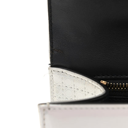 Christian Dior Patent Micro-Cannage Medium Diorama Flap Bag White 14 of 14