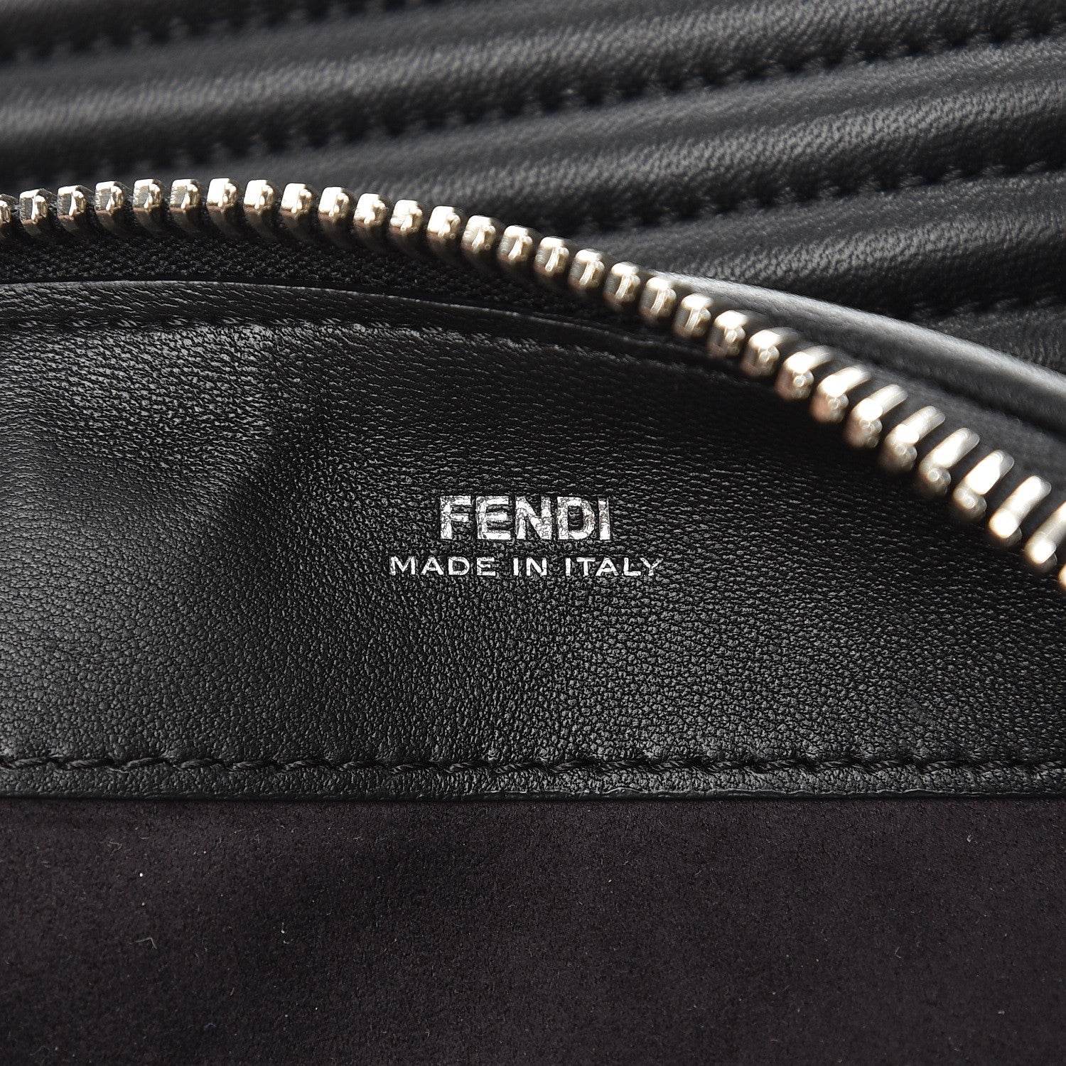 Fendi Shiny Nappa Trapuntata Small DotCom Click Chain Satchel Black 9 of 12