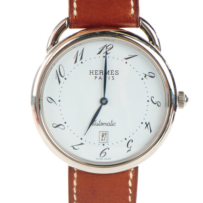 Hermes Stainless Steel Barenia 41mm Arceau Quartz Watch Fauve 1 of 6