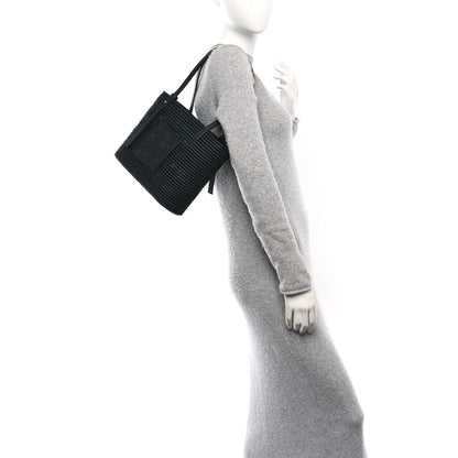 Loewe Raffia Square Small Basket Tote Bag Black 2 of 10