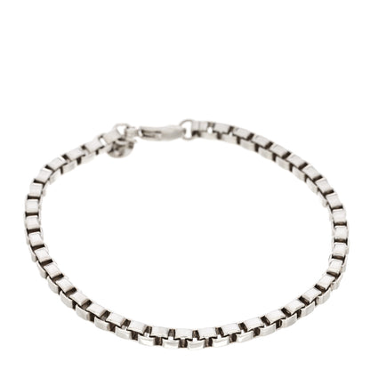 Tiffany Sterling Silver 4mm Venetian Link Bracelet 1 of 4