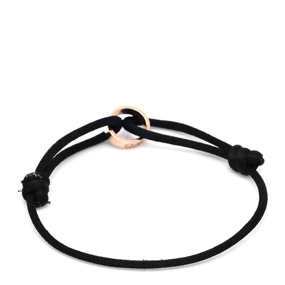 Cartier 18K Pink Gold Charity LOVE Adjustable Cord Bracelet Black 3 of 6