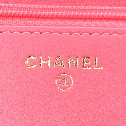 Chanel Lambskin Quilted Trendy CC Wallet On Chain WOC Pink 6 of 16