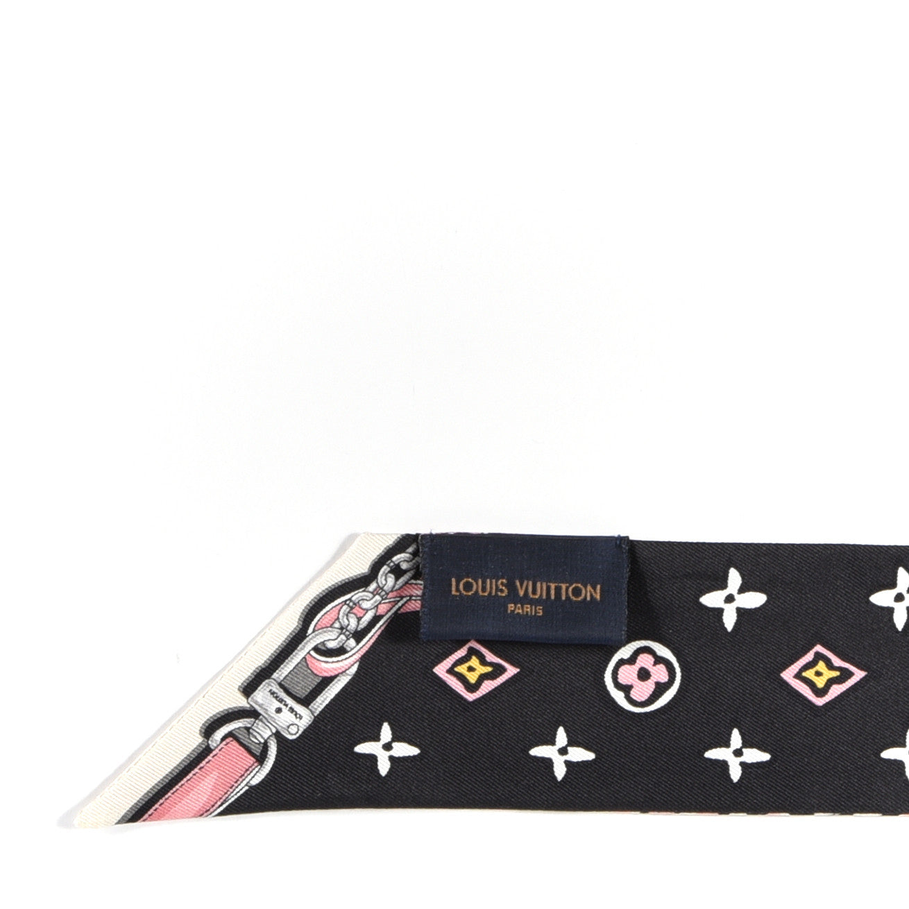 Louis Vuitton Silk Monogram Wild At Heart BB Bandeau Black 3 of 3
