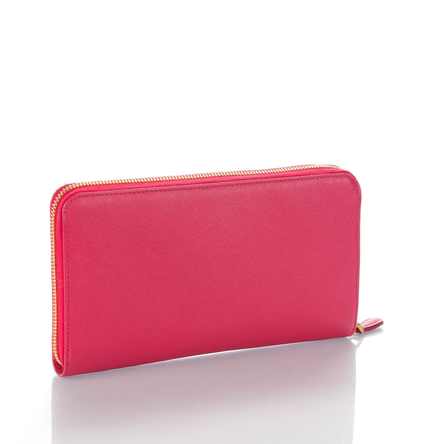 Saffiano Metal Large Zip Around Wallet Peonia