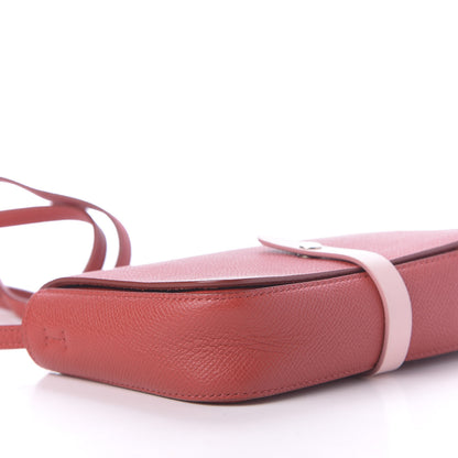 Celine Grained Shiny Calfskin Strap Clutch Scarlet 10 of 11