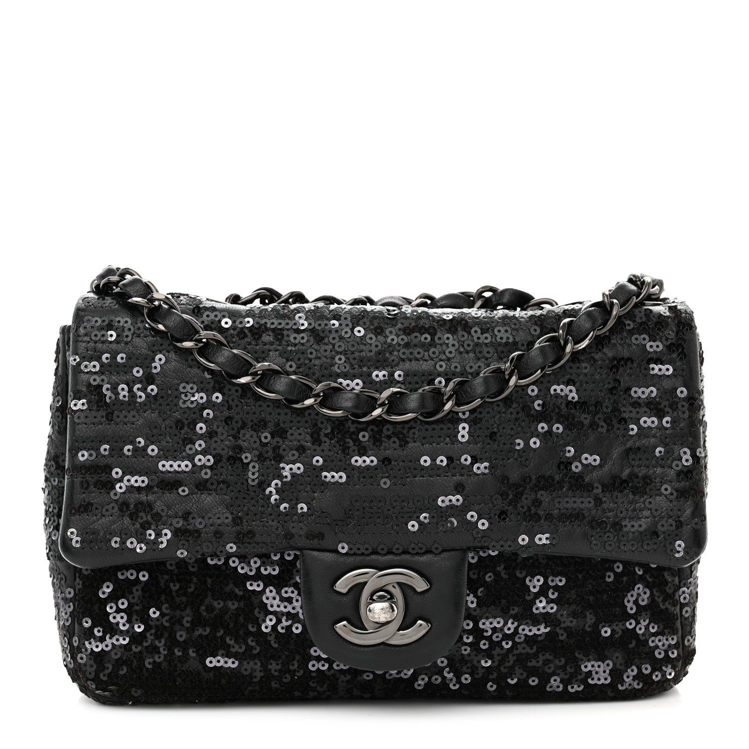 Chanel Sequin Lambskin Mini Moonlight on Water Flap Black 1 of 10