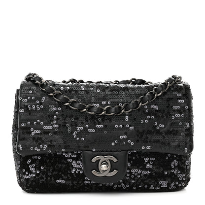 Chanel Sequin Lambskin Mini Moonlight on Water Flap Black 1 of 10