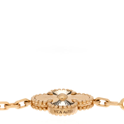 Van Cleef & Arpels 18K Yellow Gold 5 Motifs Guilloche Vintage Alhambra Bracelet 3 of 4