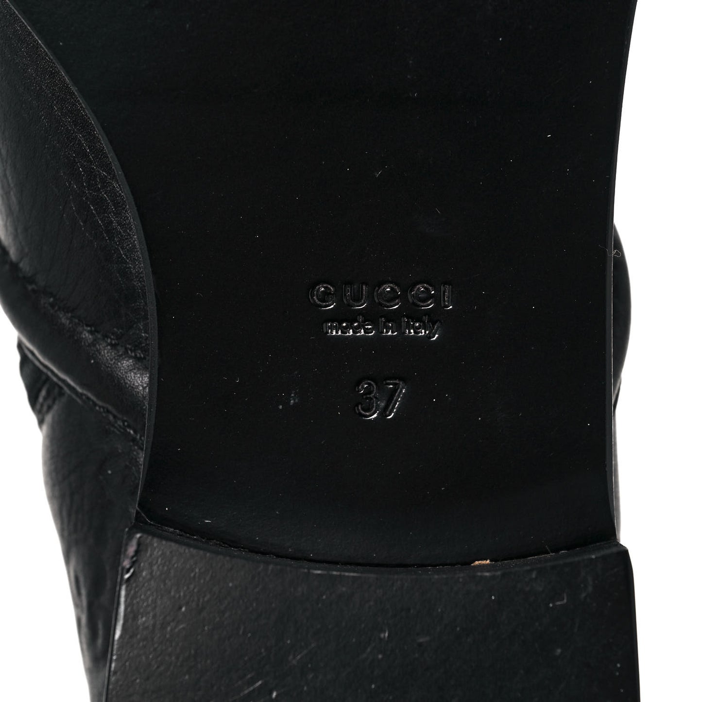 Guccissima Cellarius Soft Calfskin D Ring Boots 37 Black