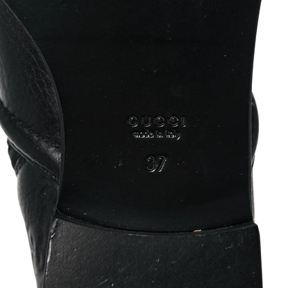Gucci Guccissima Cellarius Soft Calfskin D Ring Boots 37 Black 6 of 9