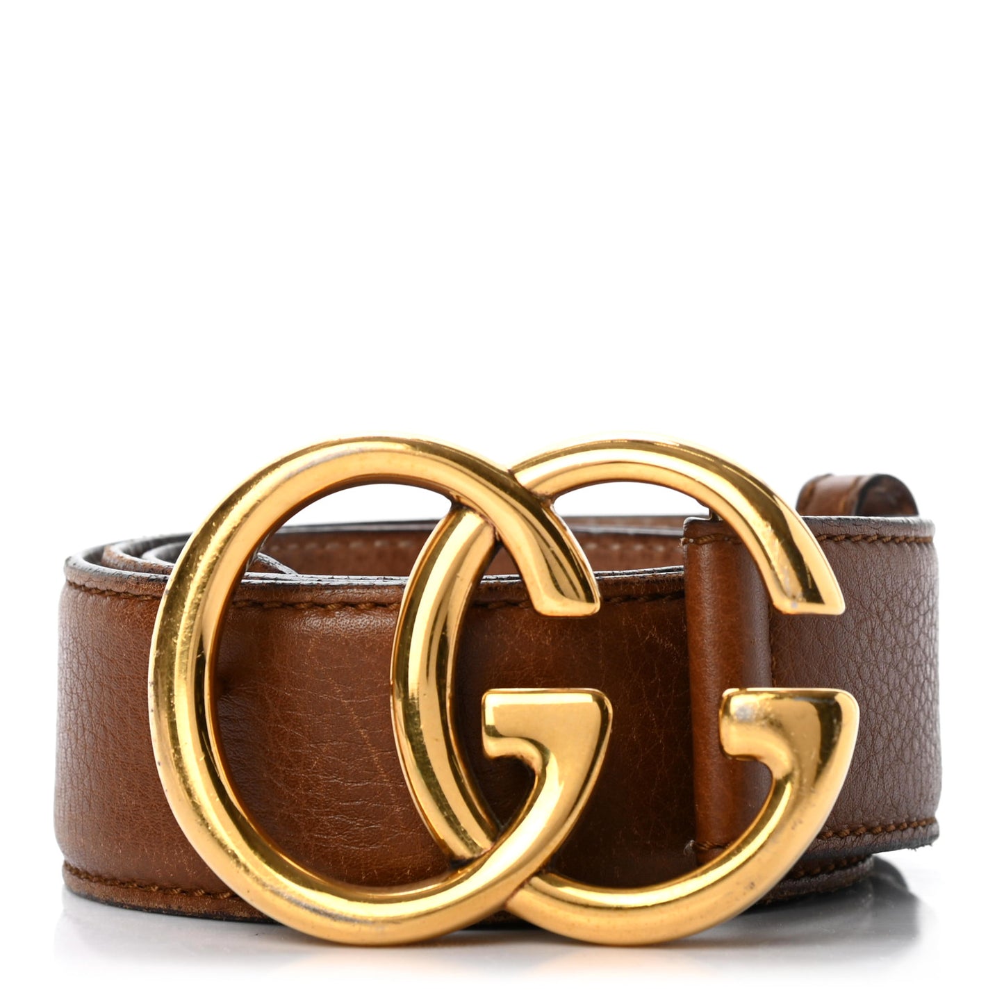 Calfskin Double G Belt 90 36 Brown