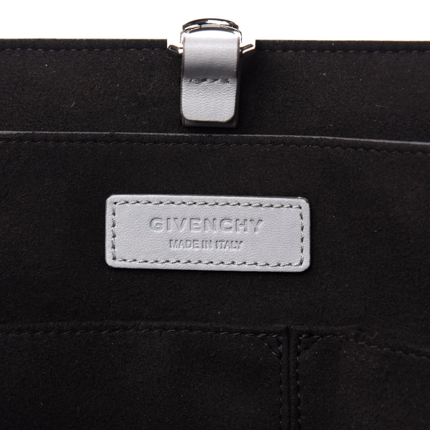 Lambskin Medium Shark Lock Satchel Grey
