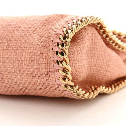 Stella McCartney Raffia Mini Falabella Fold Over Tote Pink 9 of 9
