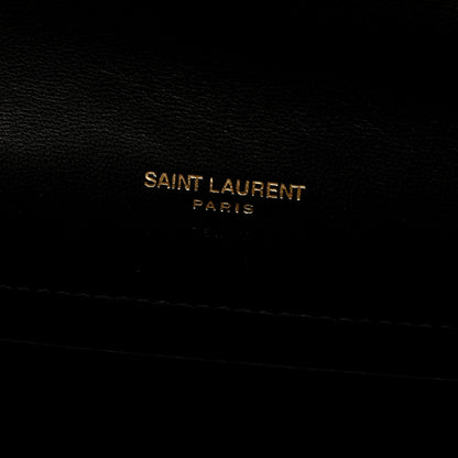 Saint Laurent Lambskin Carre Quilted Cassandre Pouch Clutch Black 6 of 6