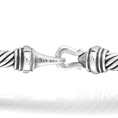 David Yurman Sterling Silver 18K Yellow Gold 4mm Cable Buckle Bracelet 4 of 4