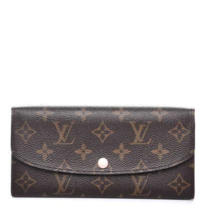 Louis Vuitton Monogram Emilie Wallet Rose Nacre 2 of 10